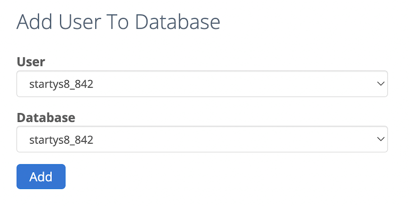 Add user to database