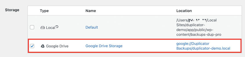 Backup schedule cloud storage