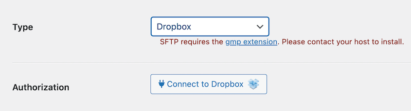 Connect Dropbox account