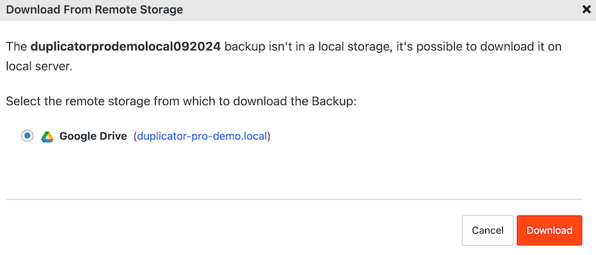 Download Google Drive Backup