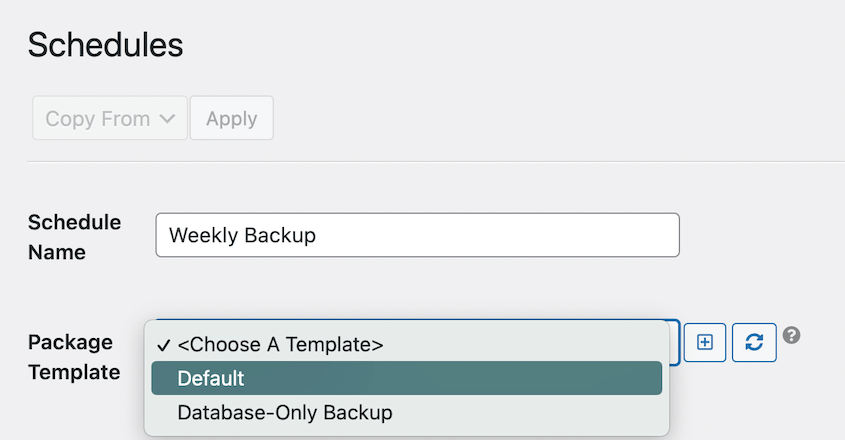 Dropbox backup schedule