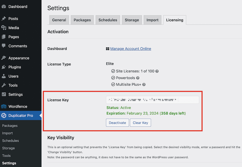 Duplicator license key