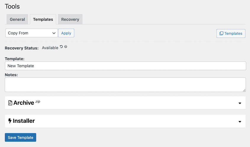 Duplicator package template