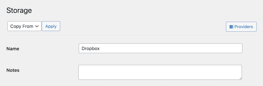 New Dropbox storage location