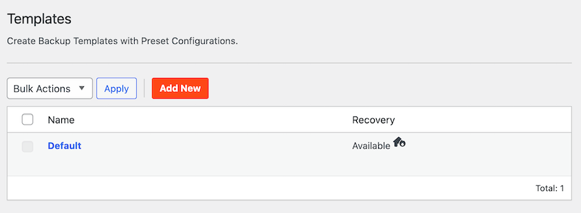 Duplicator templates