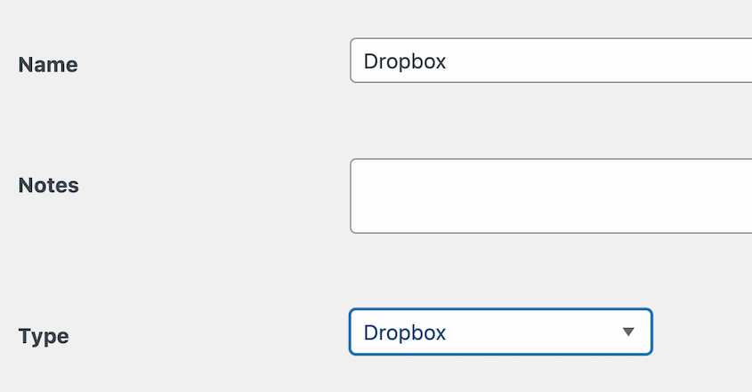 New Dropbox storage location