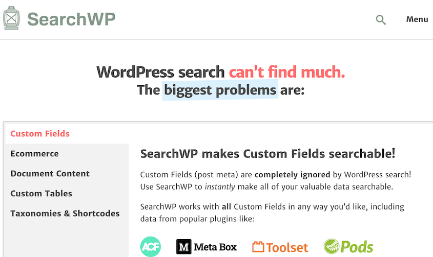 SearchWP plugin