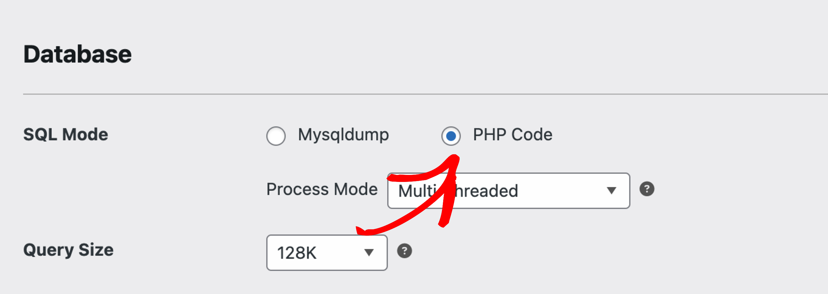 sqlmode-arrow - Duplicator