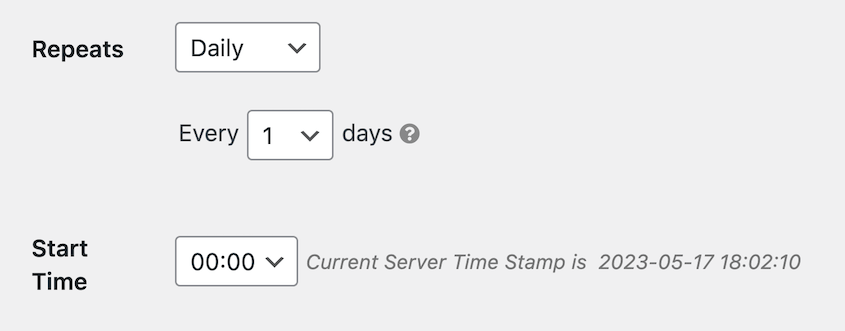 Amazon S3 custom backup schedule