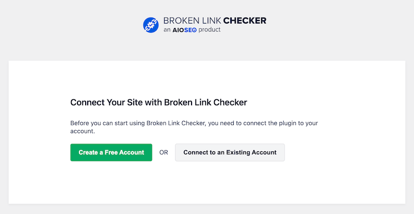Create Broken Link Checker account