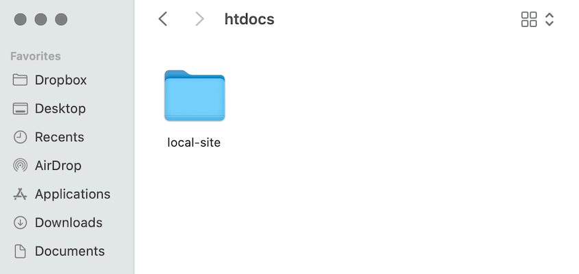MAMP local site folder