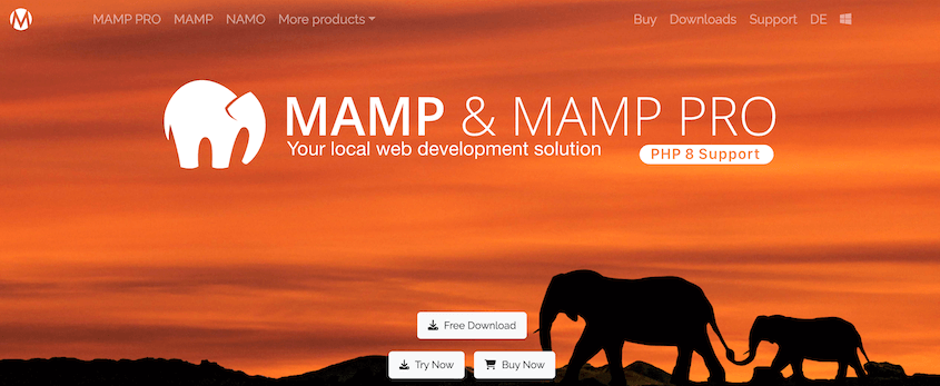 MAMP website