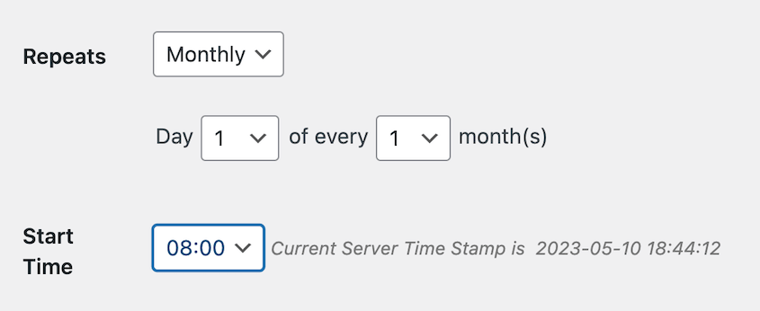 OneDrive monthly backup schedule