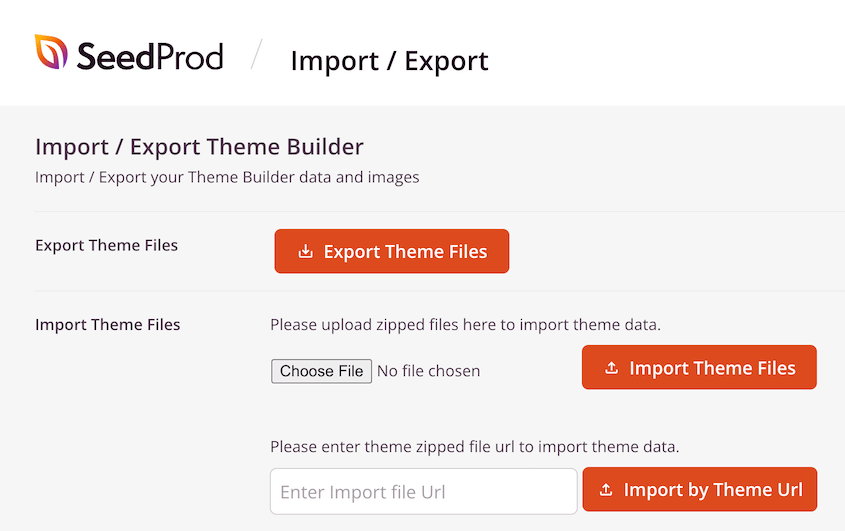 Export SeedProd theme