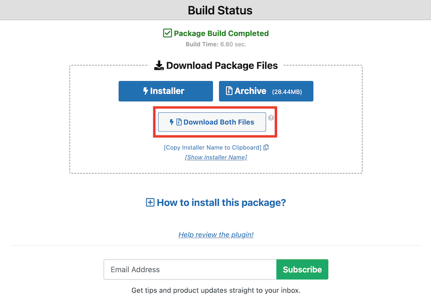 Download Duplicator Lite package