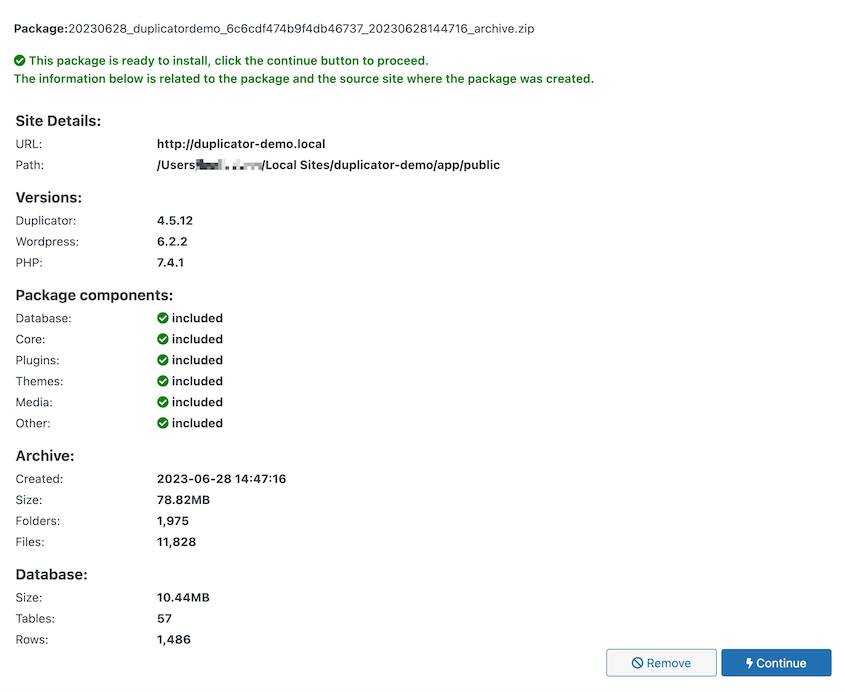 Import Duplicator archive into Multisite