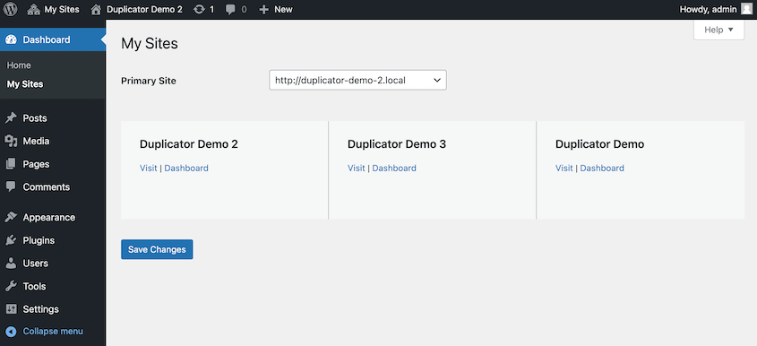 Imported Multisite subsite