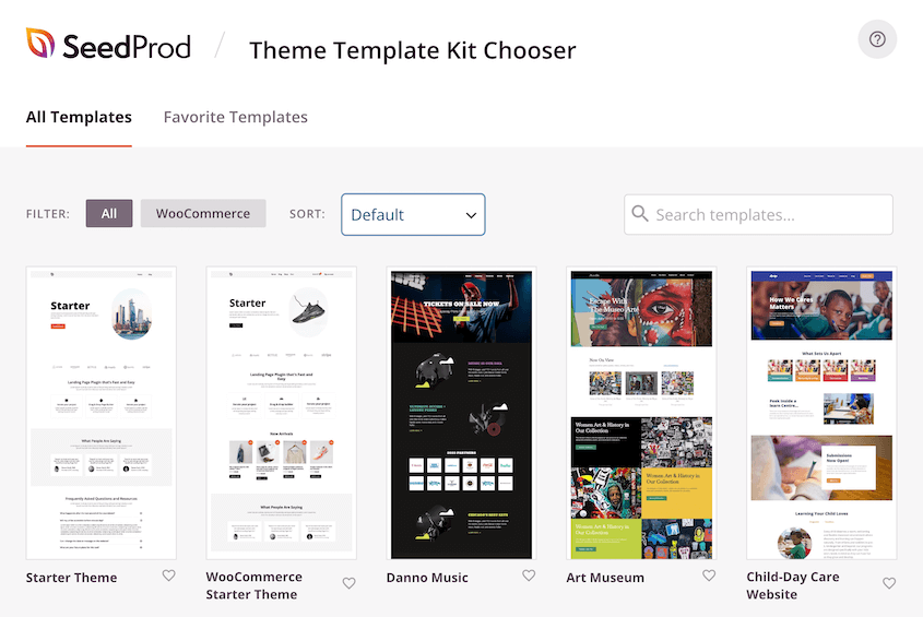 Select SeedProd theme