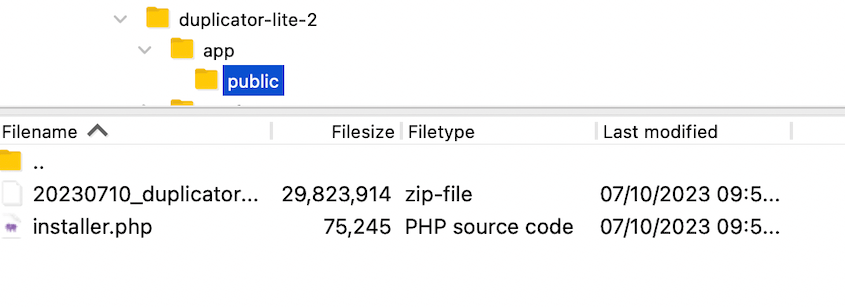 Upload Duplicator Lite package to FTP