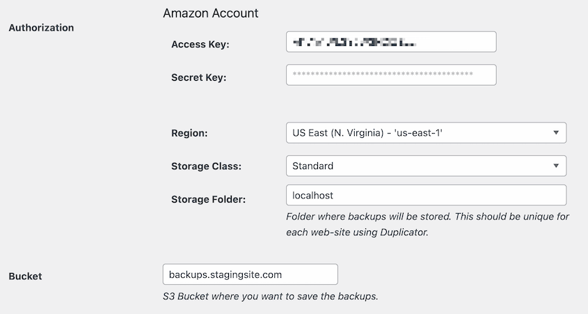 Connect Duplicator to Amazon S3