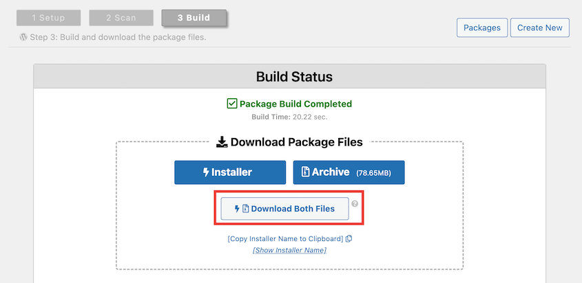 Download Duplicator Lite package