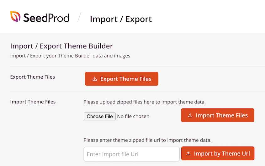Export SeedProd theme