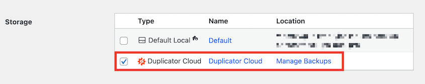 Schedule Duplicator cloud backup