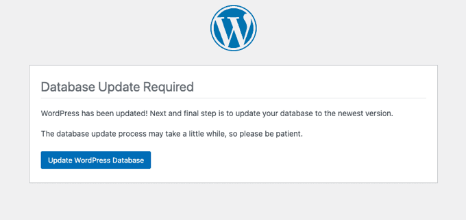 Update WordPress database