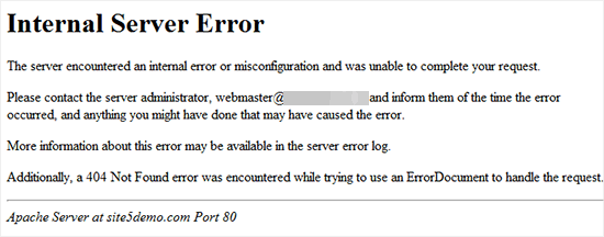 500 Internal server error