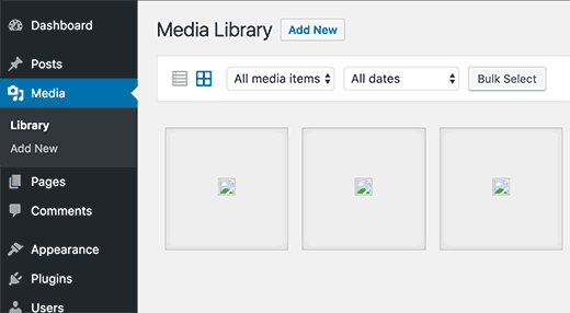 Media library error