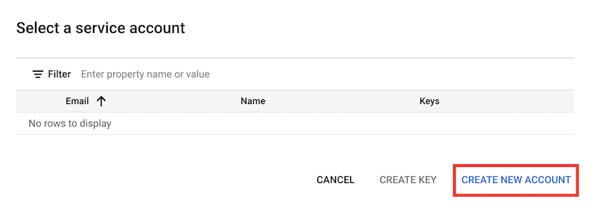 Create Google Cloud service account