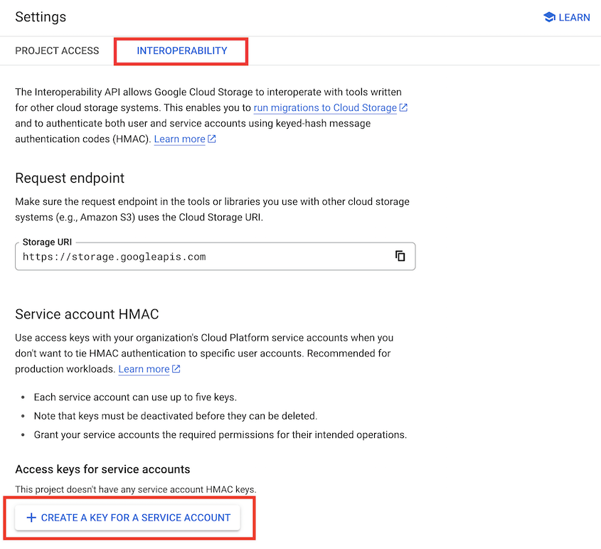 Google Cloud interoperability