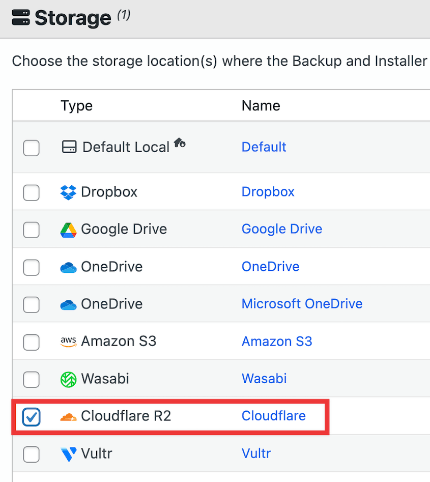 Cloudflare R2 backup