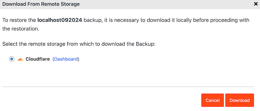 Download Cloudflare R2 backup