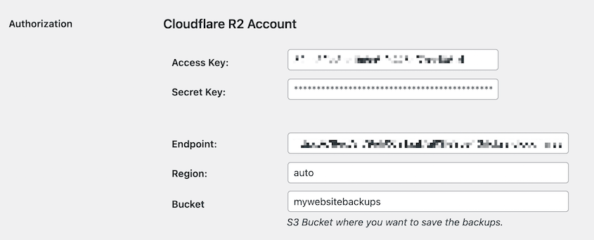 Duplicator Cloudflare authorization