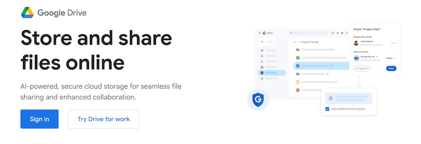 Google Drive cloud storage