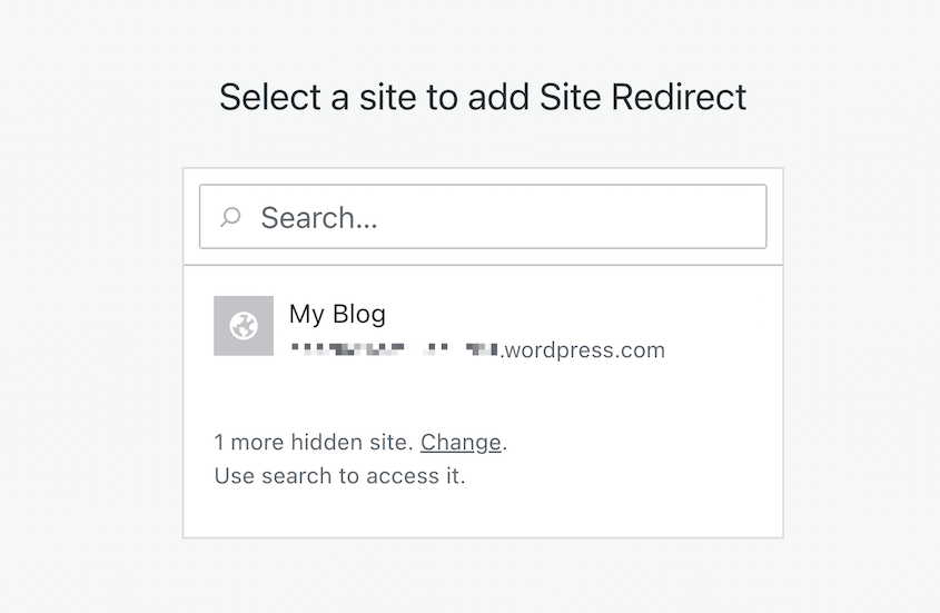 Redirect WordPress.com site
