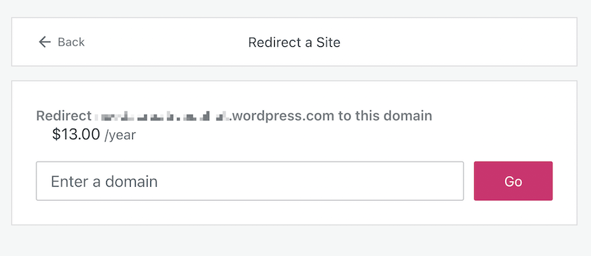 WordPress.com redirect to new domain
