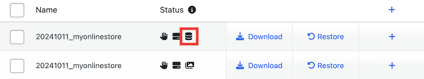 Database backup icon