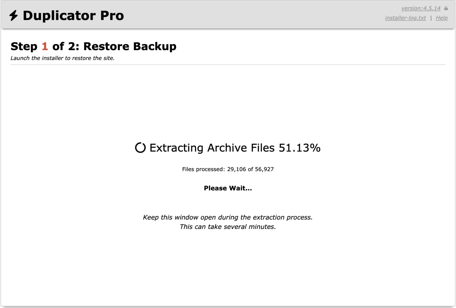 Restoring Your Backup Duplicator