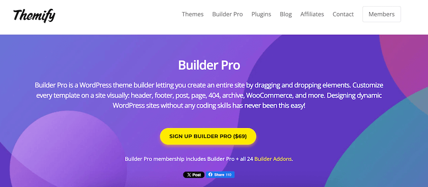 Themify theme builder