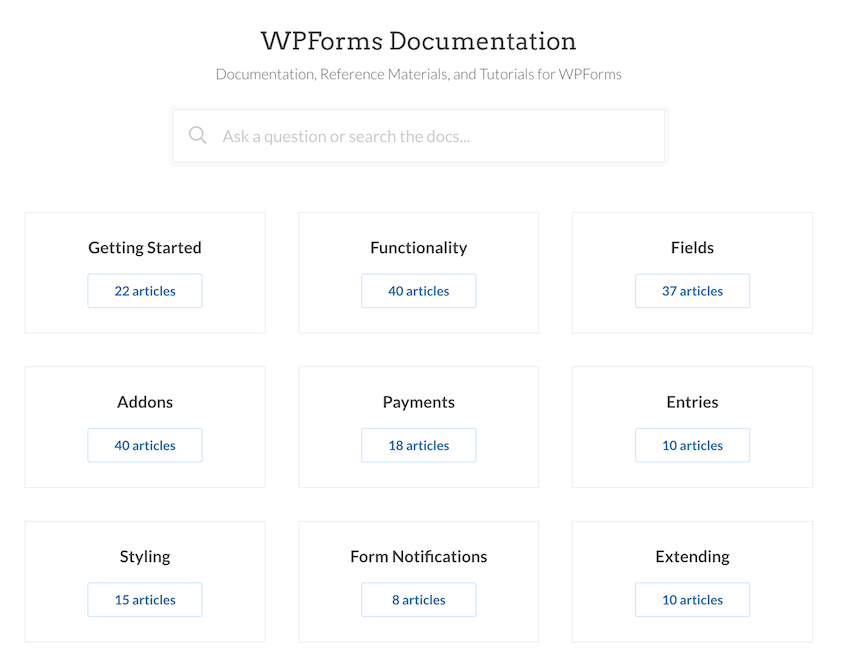 WPForms documentation