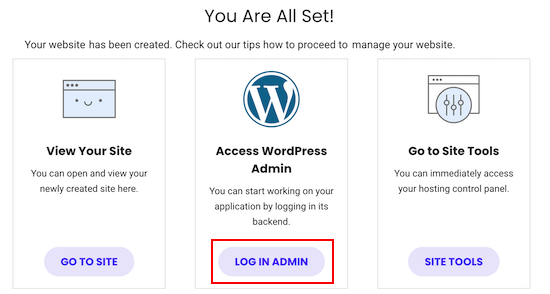 SiteGround WordPress admin login