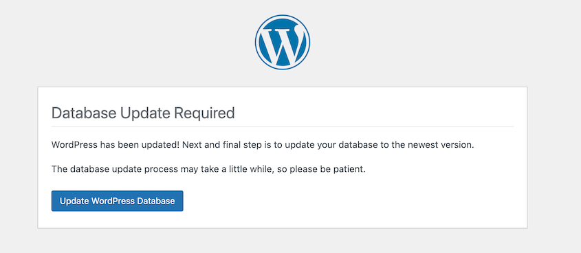 Update WordPress database