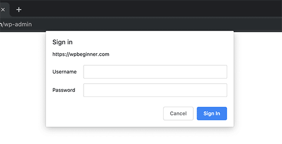 Password protected WP admin