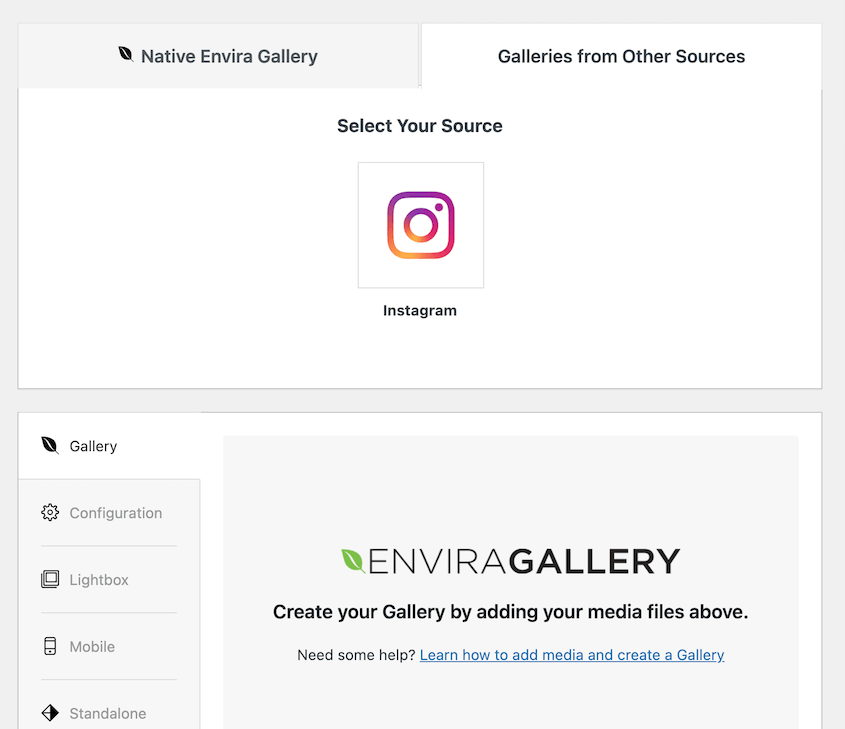 Envira Gallery Instagram gallery