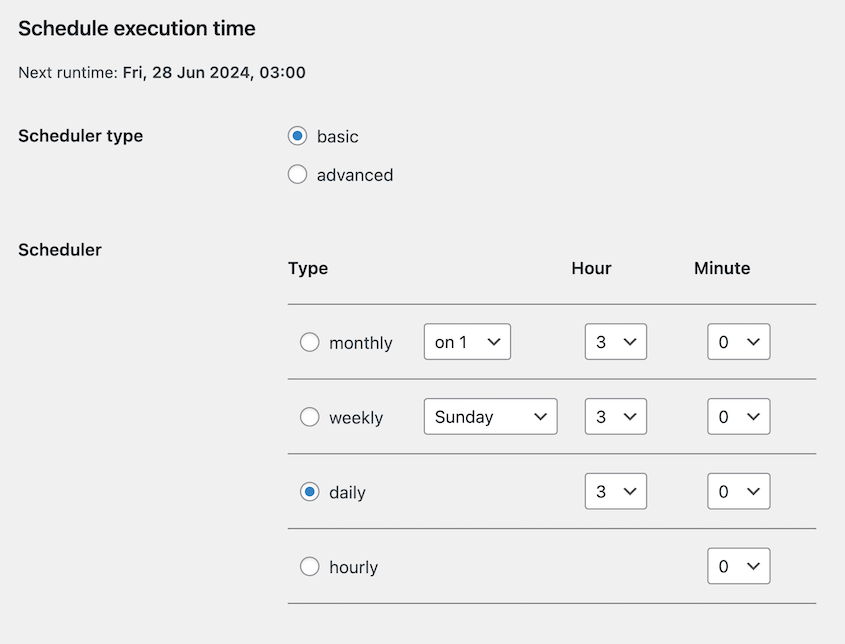 BackWPup automatic backup