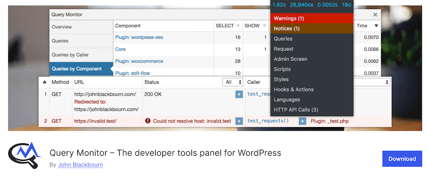 Query Monitor plugin