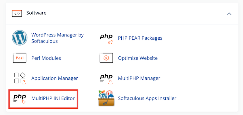 PHP.ini editor in cPanel