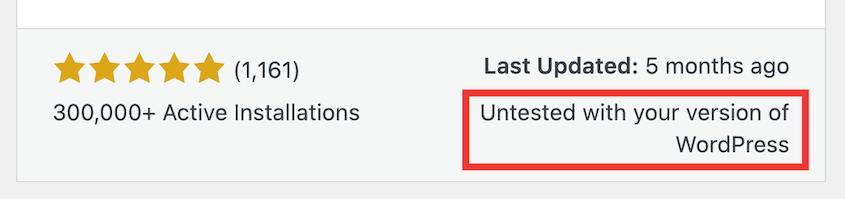 Plugin untested with WordPress